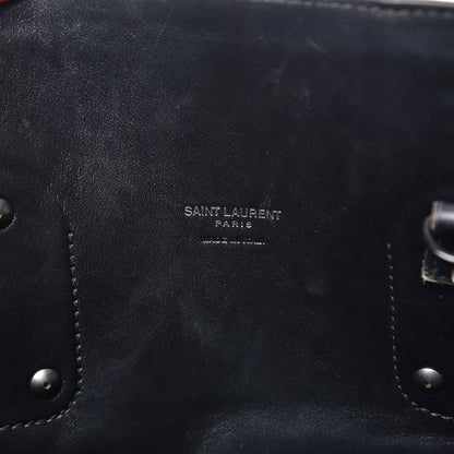 Saint Laurent Calfskin Crocodile Embossed Large Sac De Jour Carryall Black 6 of 14