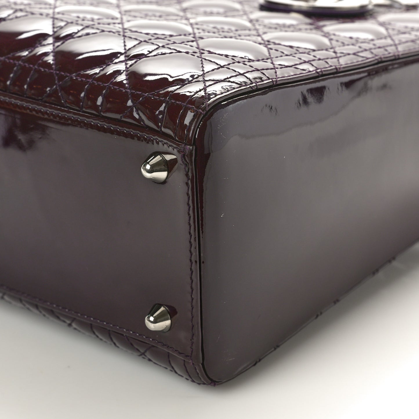 Patent Cannage Large Lady Dior Violet Purple