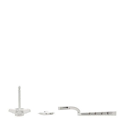 Chanel 18K White Gold Diamond Comete Chevron Single Earring 3 of 6