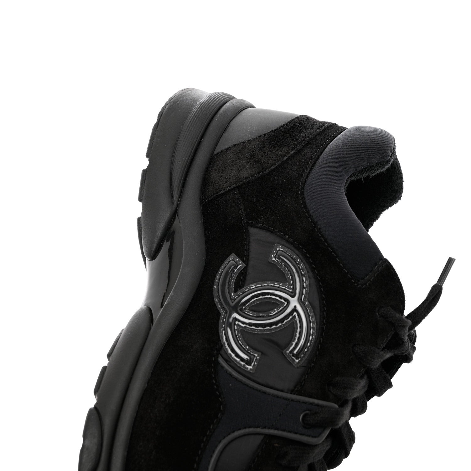 Chanel Kid Suede Calfskin Mens Sneakers 44 Black 12 of 12