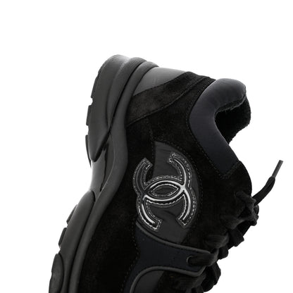 Chanel Kid Suede Calfskin Mens Sneakers 44 Black 12 of 12