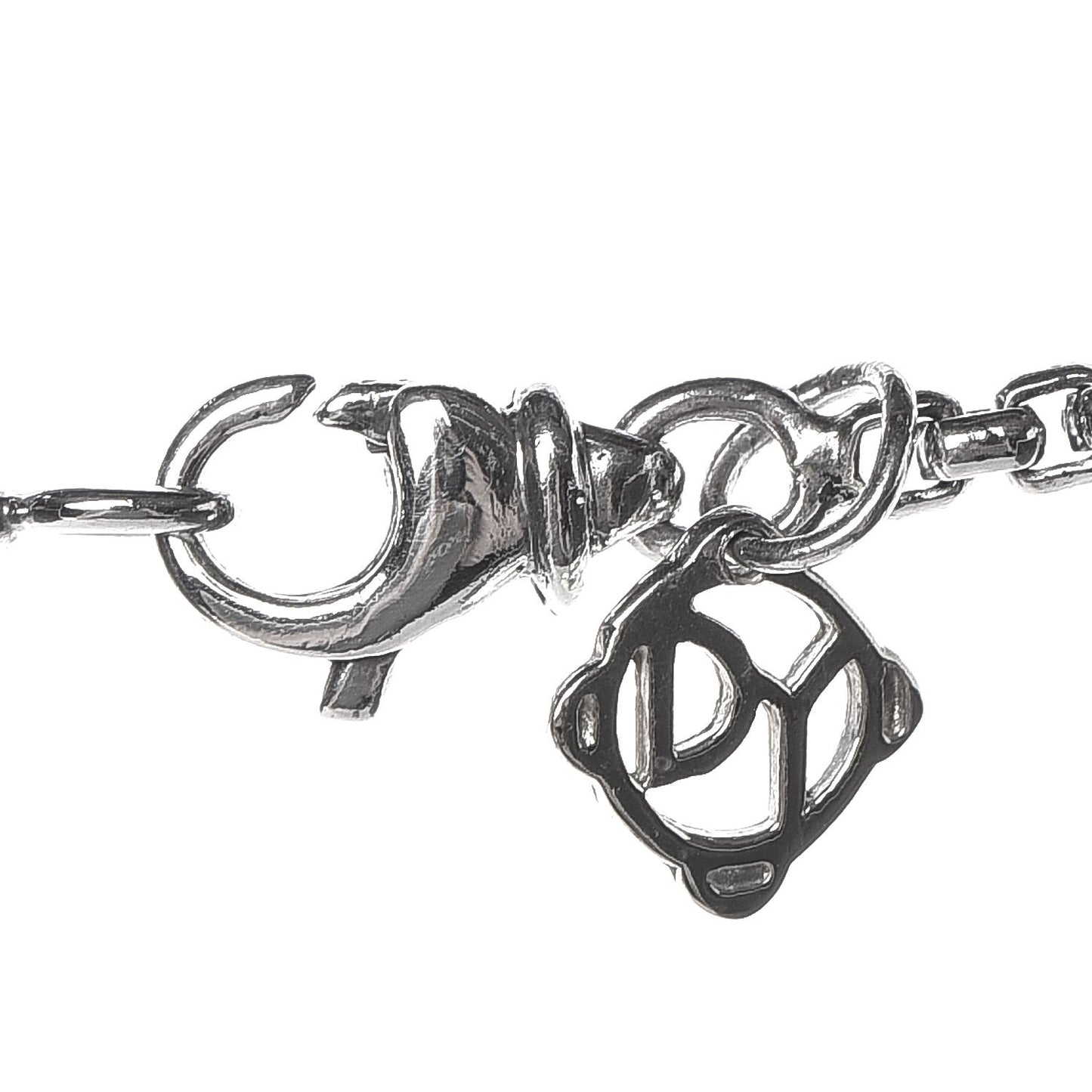 Sterling Silver 18K Gold Diamond 7mm Albion Enhancer Pendant Necklace