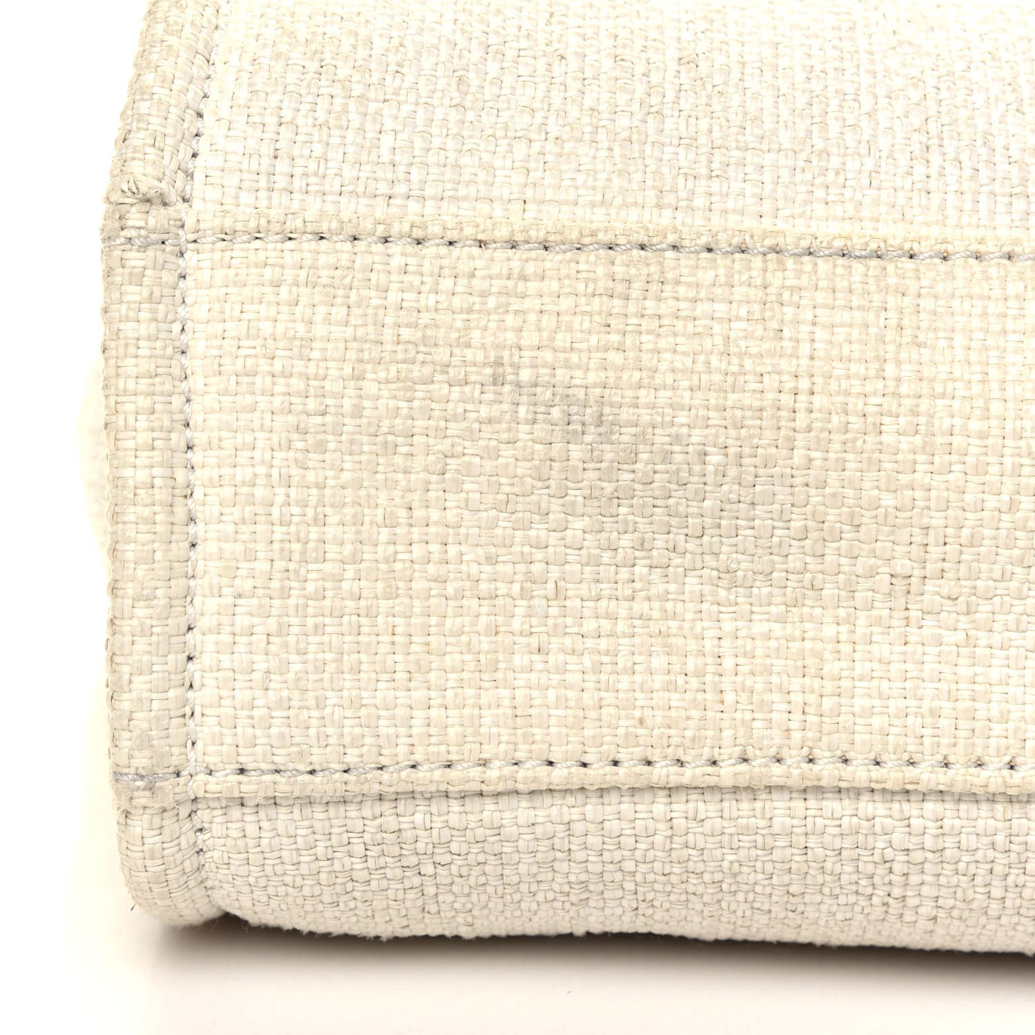 Chanel Woven Straw Raffia Small Deauville Tote White Navy 20 of 21