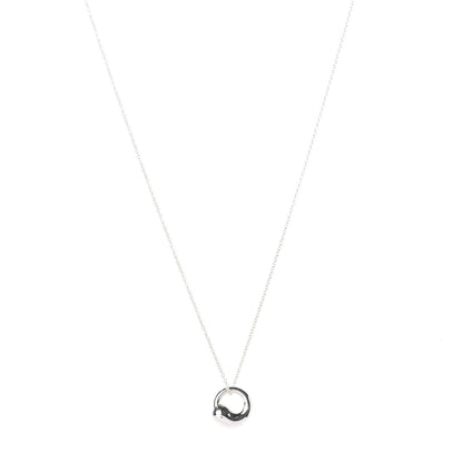 Tiffany Sterling Silver 12mm Elsa Peretti Eternal Circle Pendant Necklace 1 of 8