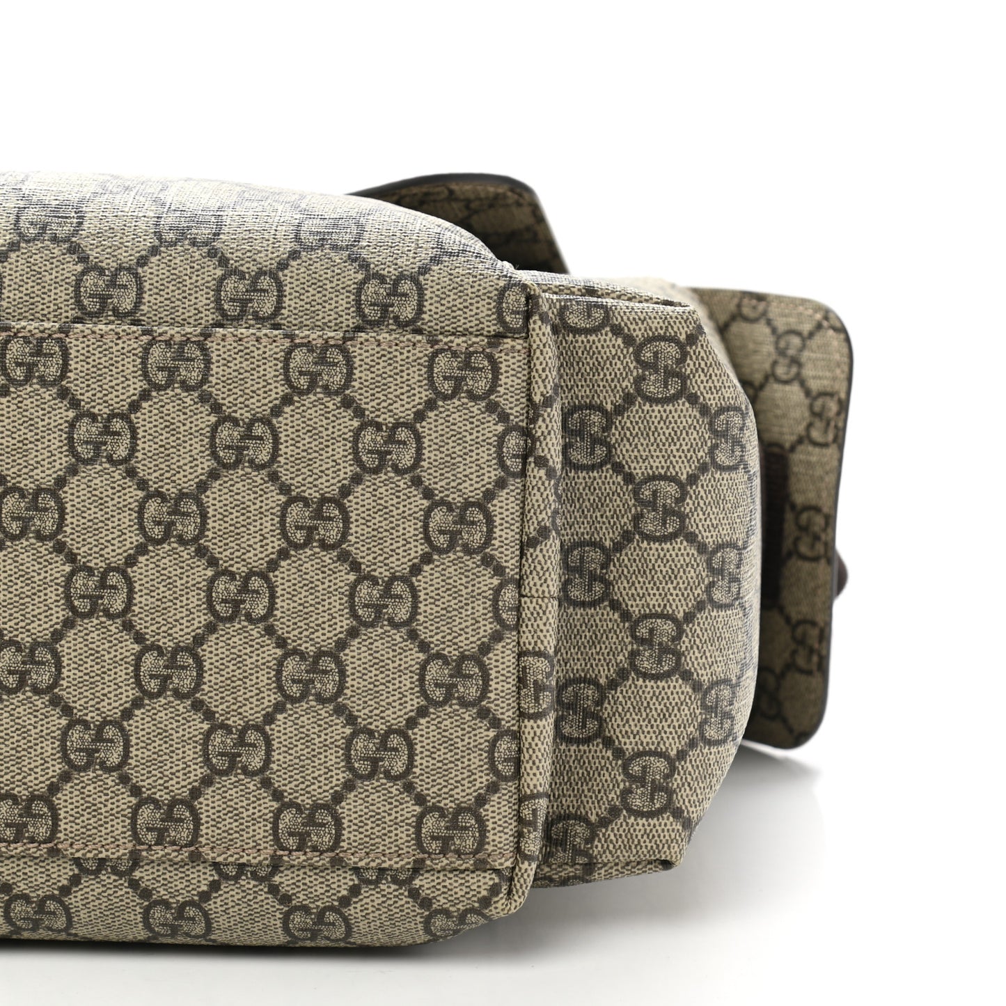 GG Plus Monogram Messenger Diaper Bag Dark Brown