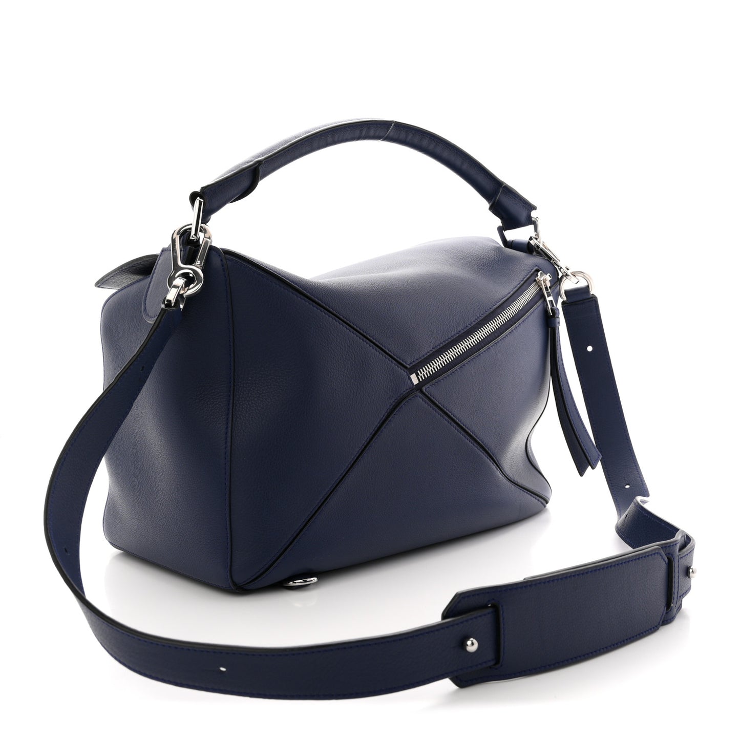 Calfskin Large Puzzle Bag Navy