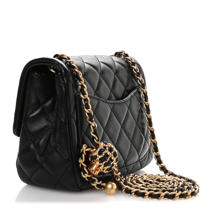 Chanel Lambskin Quilted Mini Pearl Crush Flap Black 3 of 10