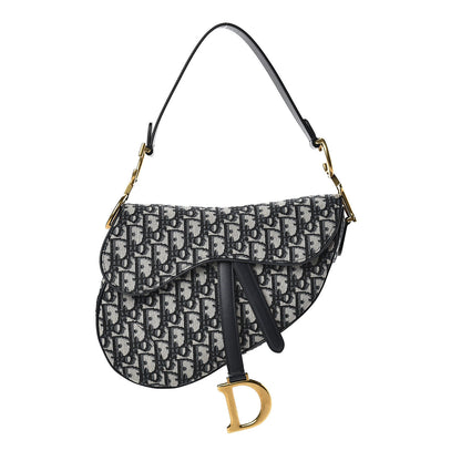 Christian Dior Oblique Saddle Bag Blue 1 of 9