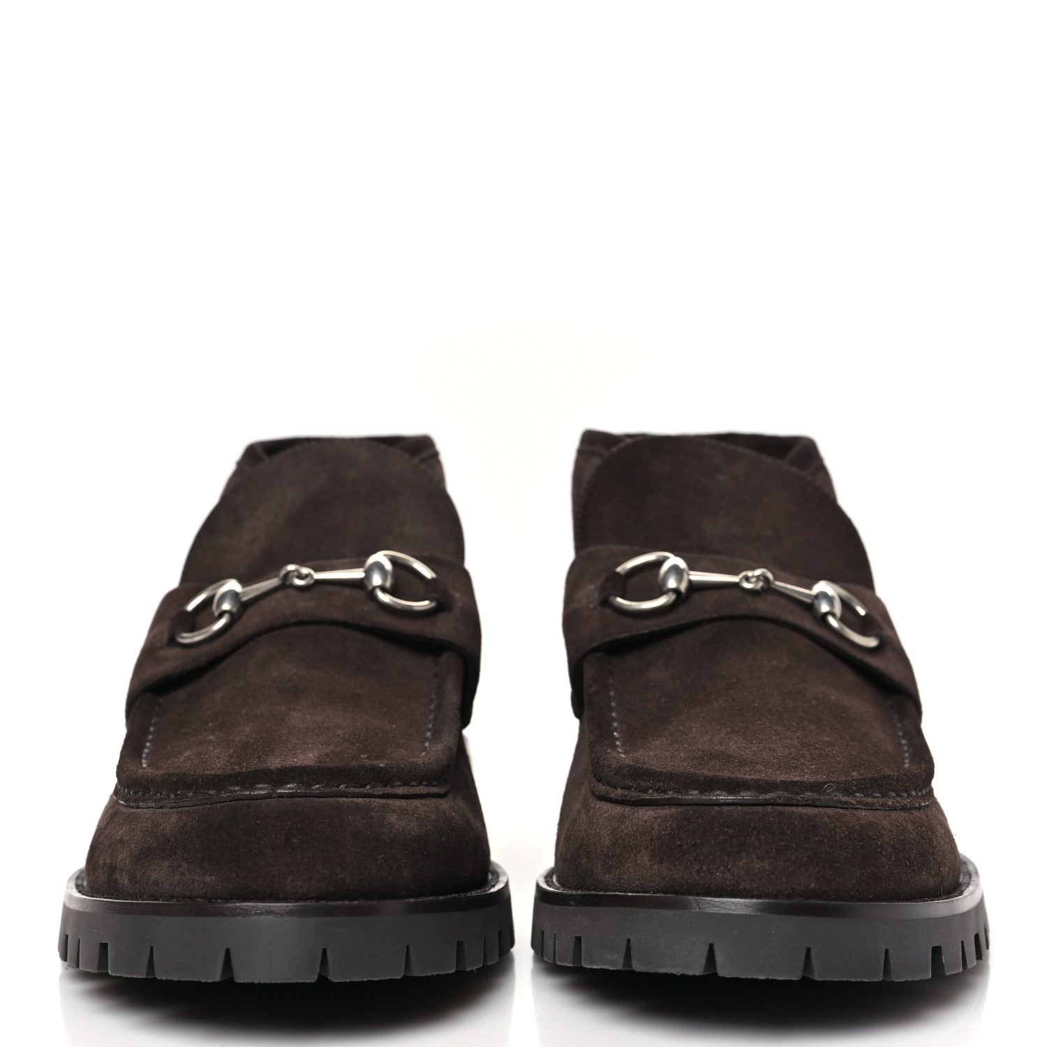 Gucci Suede Mens Horsebit Ankle Boots 12 Night Cocoa 3 of 10