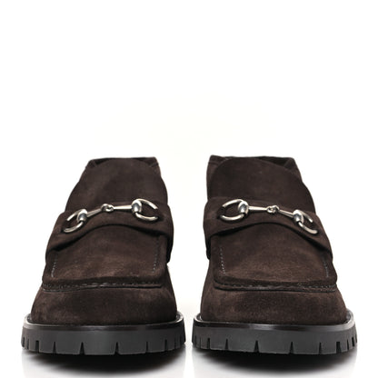 Gucci Suede Mens Horsebit Ankle Boots 12 Night Cocoa 3 of 10