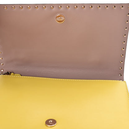 Valentino Garavani Nappa Rockstud Wristlet Clutch Naples Yellow 7 of 10