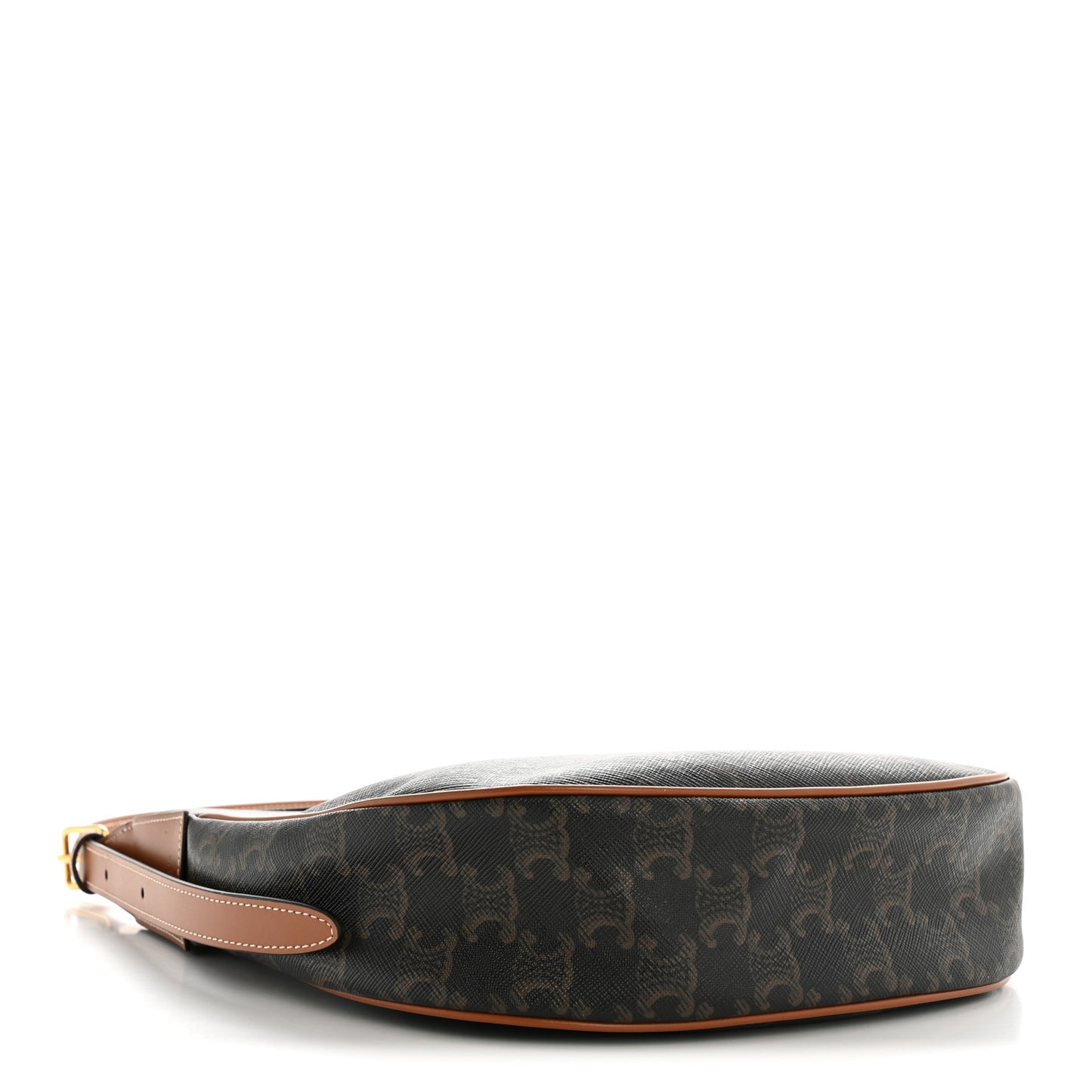 Calfskin Triomphe Canvas Small Heloise Shoulder Bag Tan