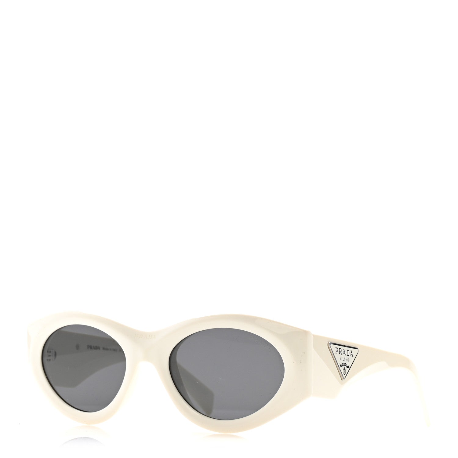 Prada Acetate Oval Symbole Sunglasses SPR 20Z White 1875327