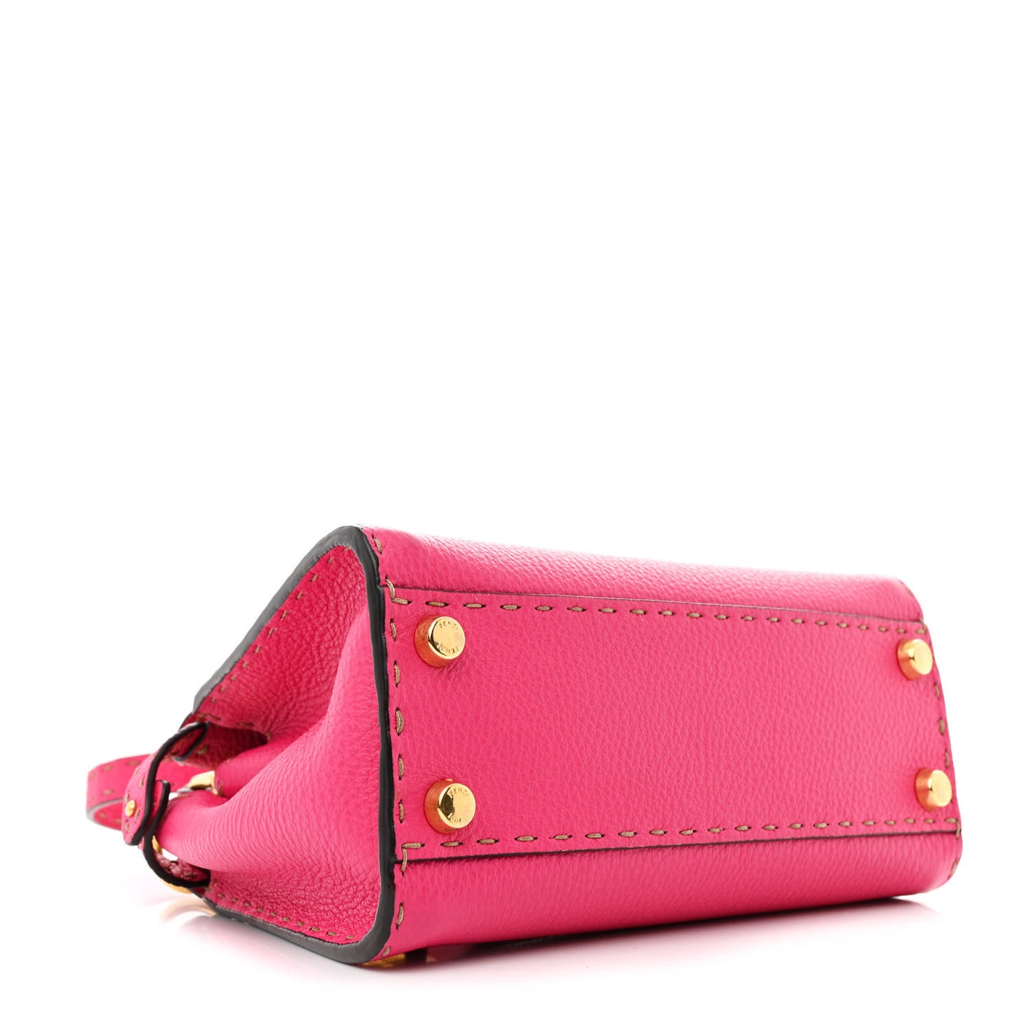 Cuoio Romano Selleria Mini Peekaboo Iconic Satchel Fuxia