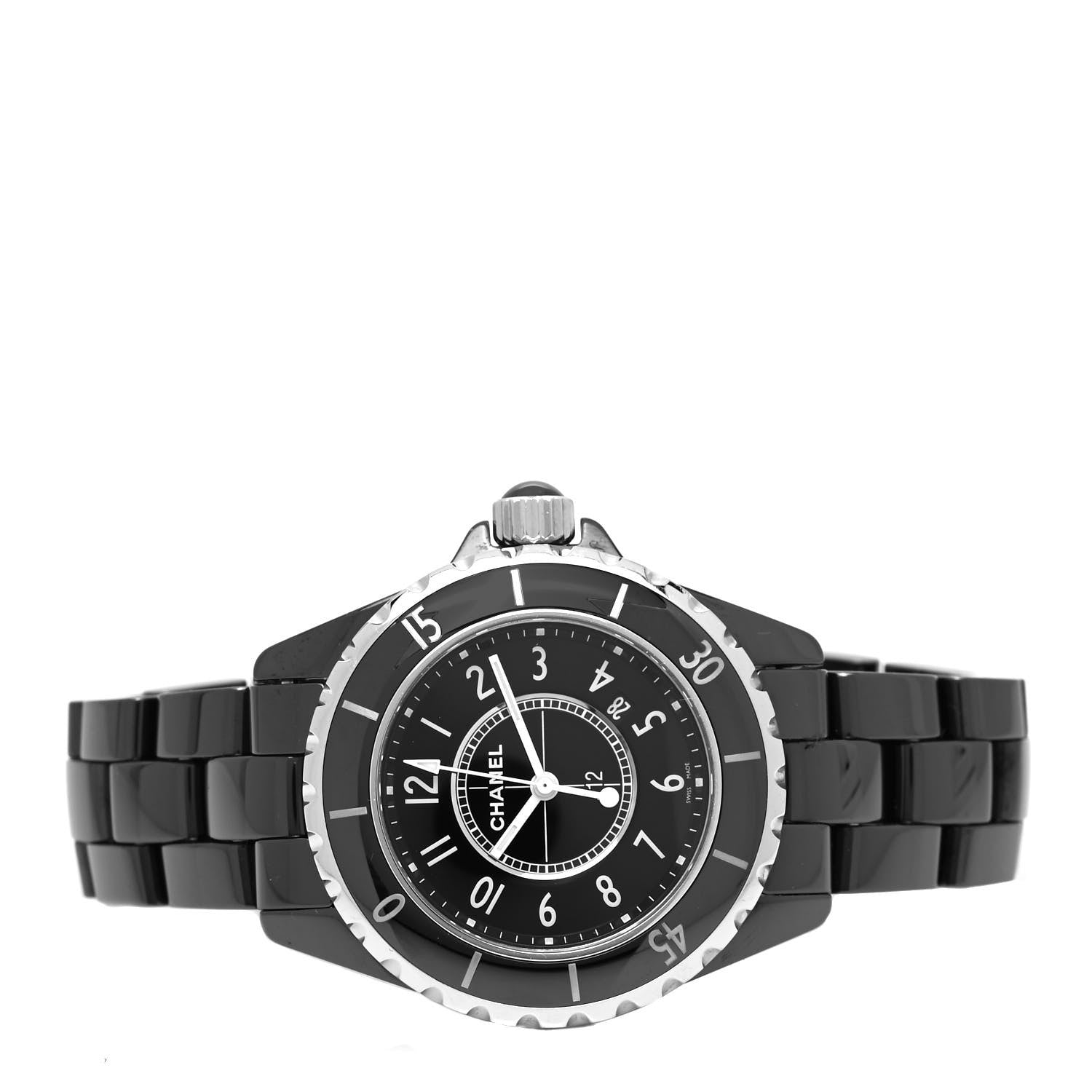 Chanel Stainless Steel Ceramic 33mm J12 Quartz Watch Black 2 of 5
