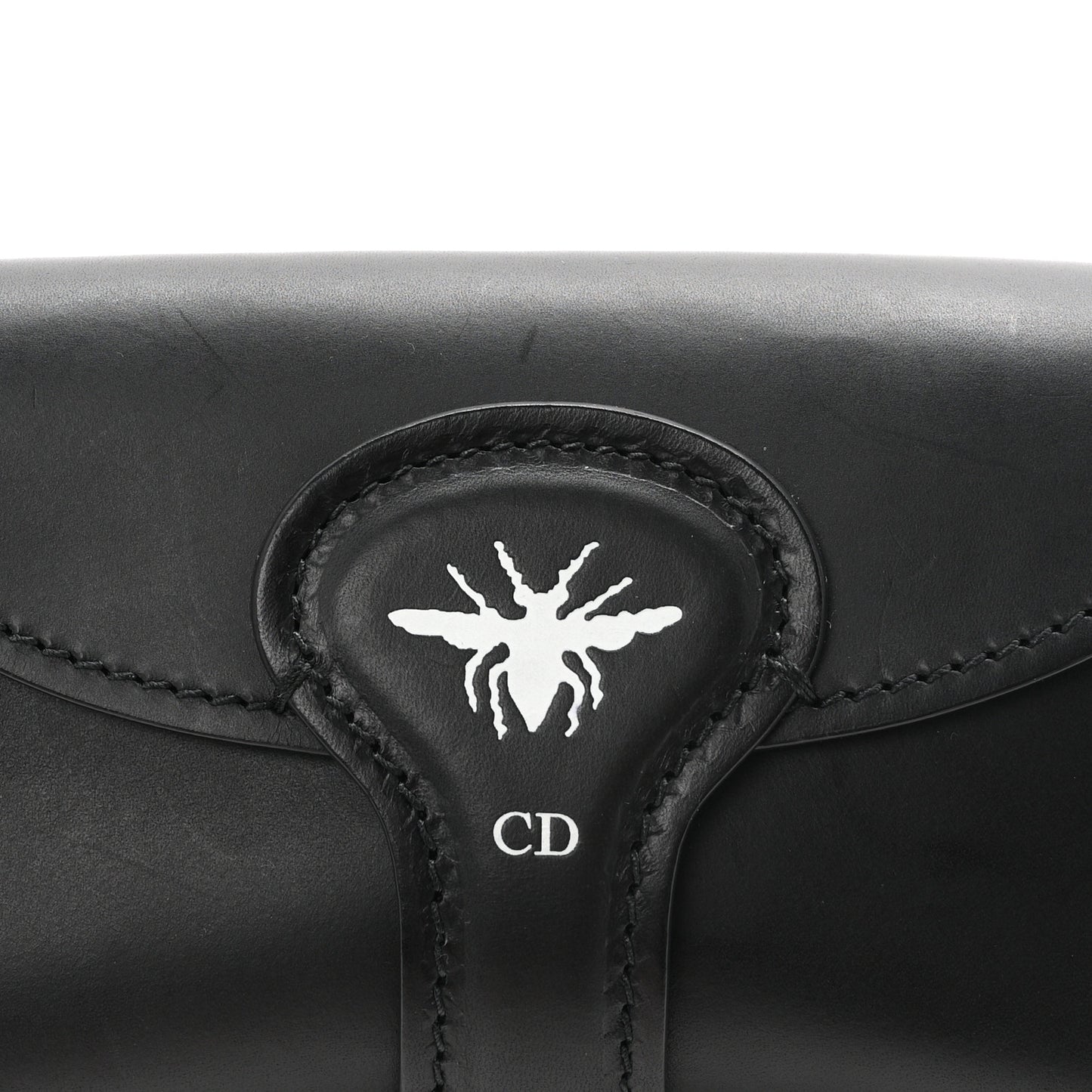 Grained Calfskin D-Bee Shoulder Bag Black
