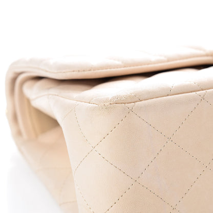 Chanel Lambskin Quilted Jumbo Double Flap Light Beige 13 of 21