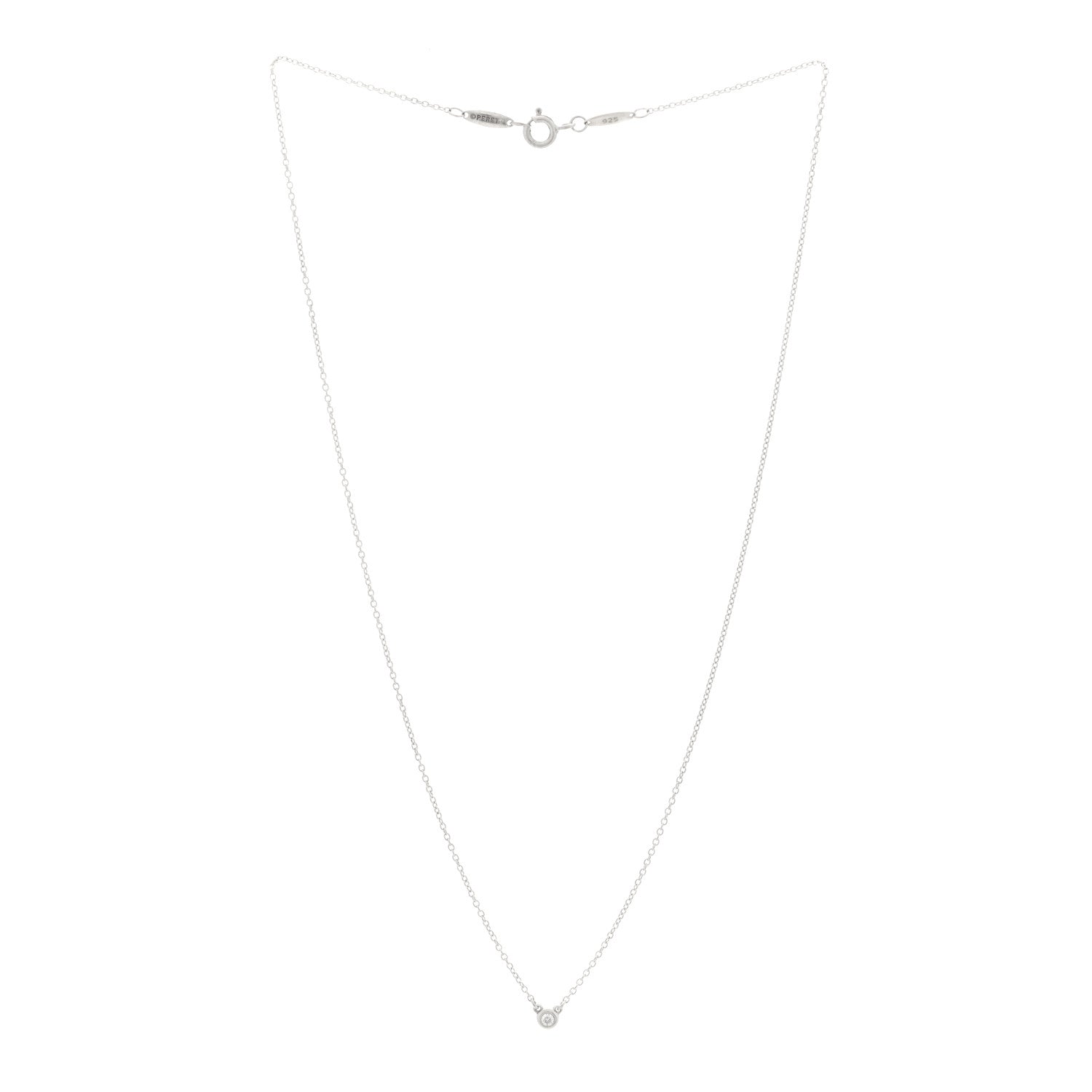 Tiffany Diamond .03ct Elsa Peretti Diamonds by the Yard Pendant Necklace 3 of 4