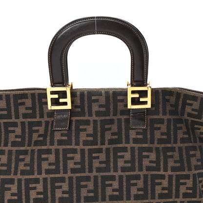 Fendi Zucca Top Handle Tote Tobacco 7 of 9