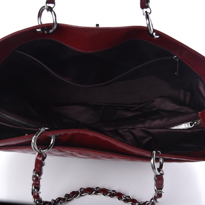 Chanel Patent Caviar Diamond Quilted Large Shine Reissue Tote Red 5 of 12