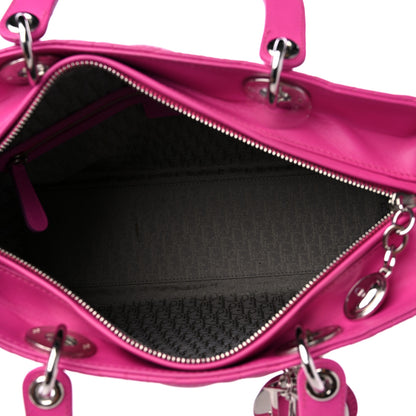 Christian Dior Lambskin Cannage Large Lady Dior Fuchsia 5 of 14