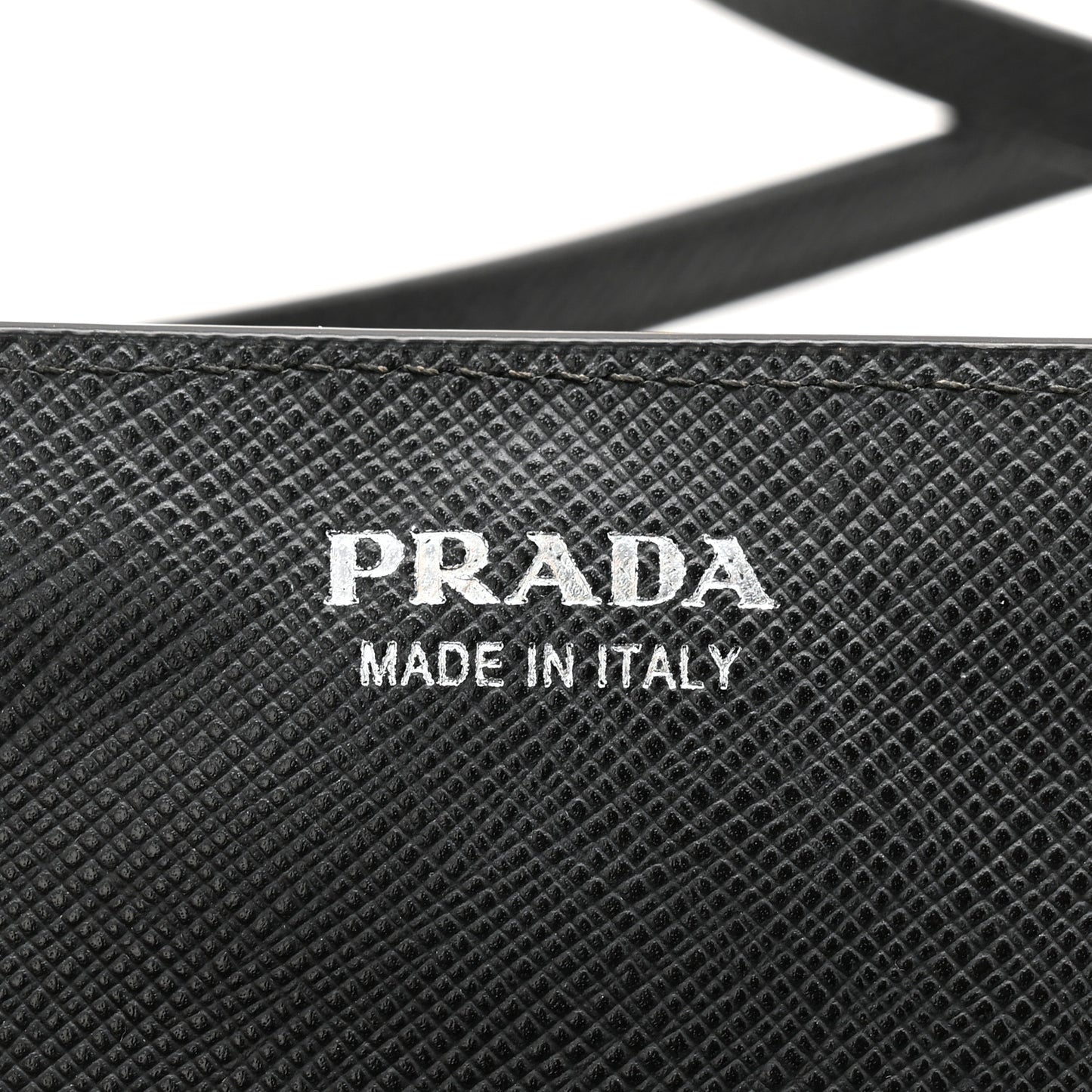 Saffiano Metal Flap Wallet With Strap Black