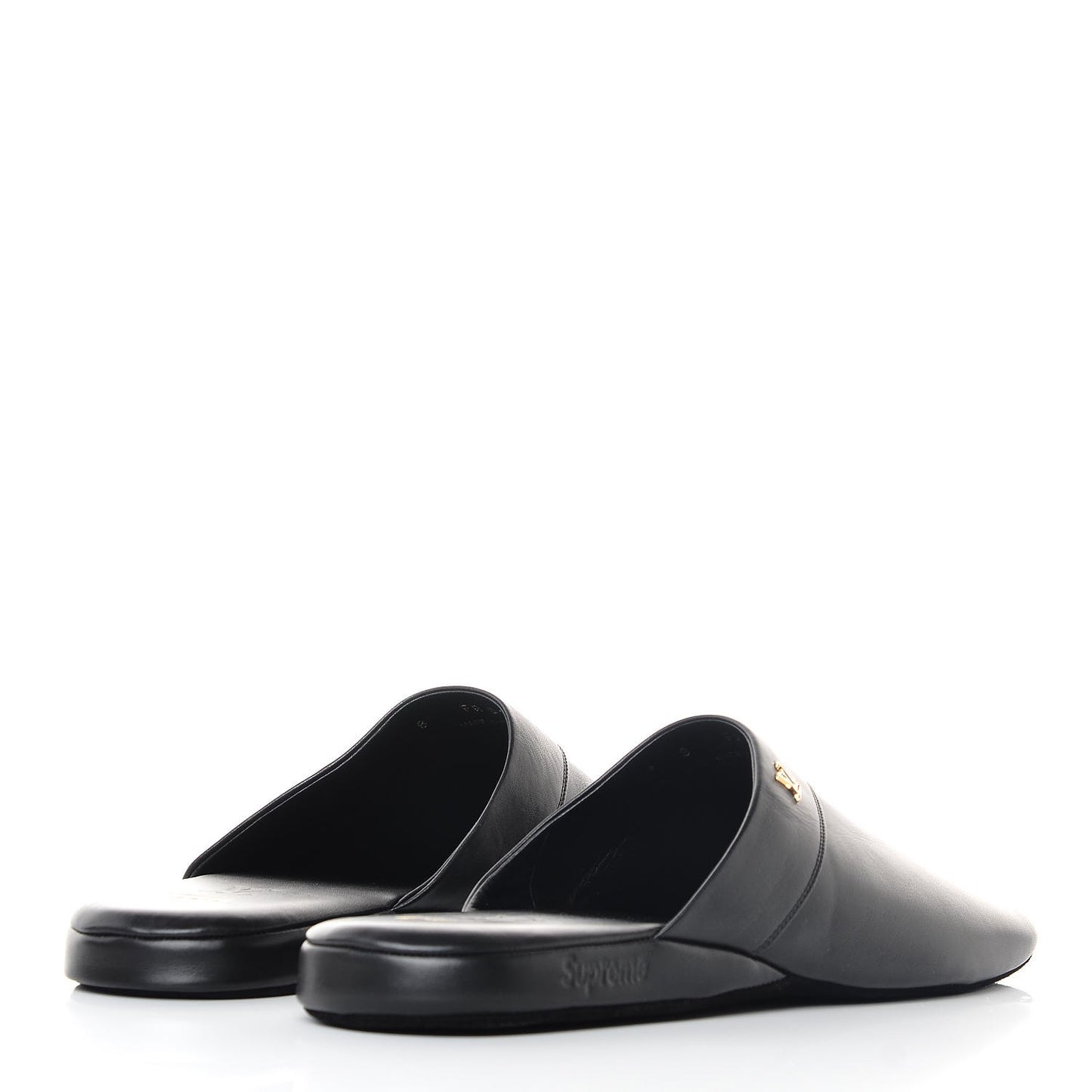 X SUPREME Lambskin Mens Hugh Slippers 8 Black