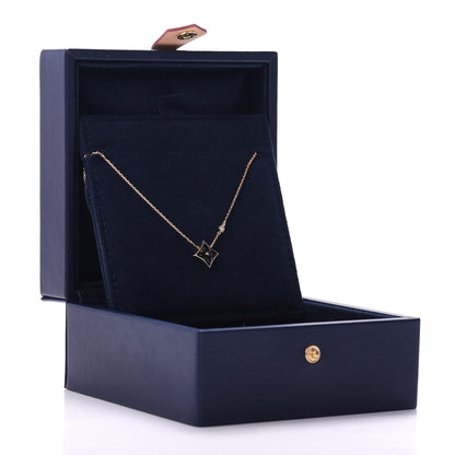 Louis Vuitton 18K Yellow Gold Diamond Black Onyx Color Blossom BB Star Pendant Necklace 5 of 5