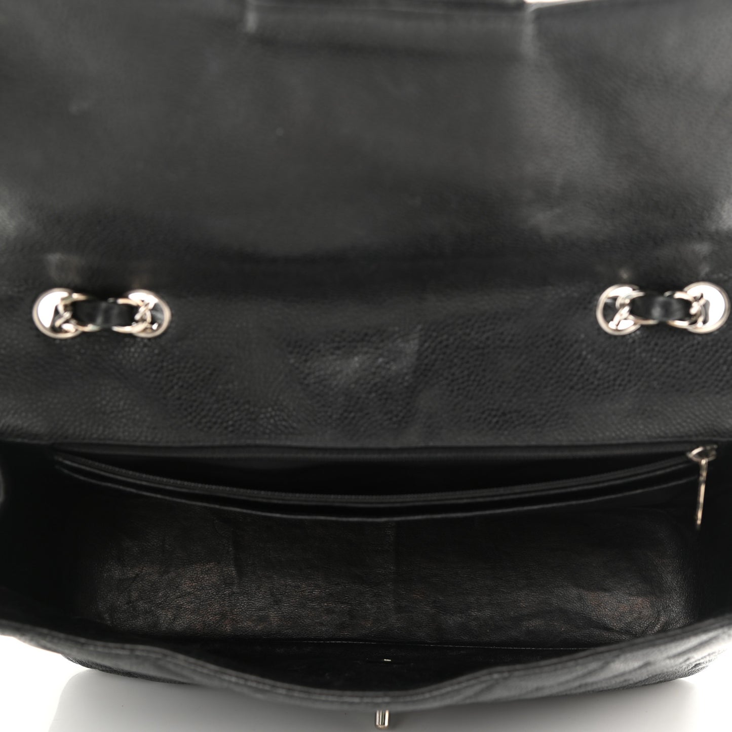 Caviar Quilted Jumbo Single Flap Black