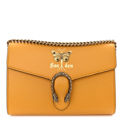 Gucci Calfskin Garden Dionysus Chain Wallet Yellow 1 of 9
