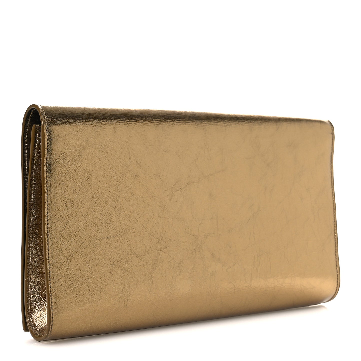 Metallic Calfskin Monogram Large Belle De Jour Clutch Gold