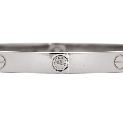 Cartier 18K White Gold LOVE Bracelet 21 4 of 9
