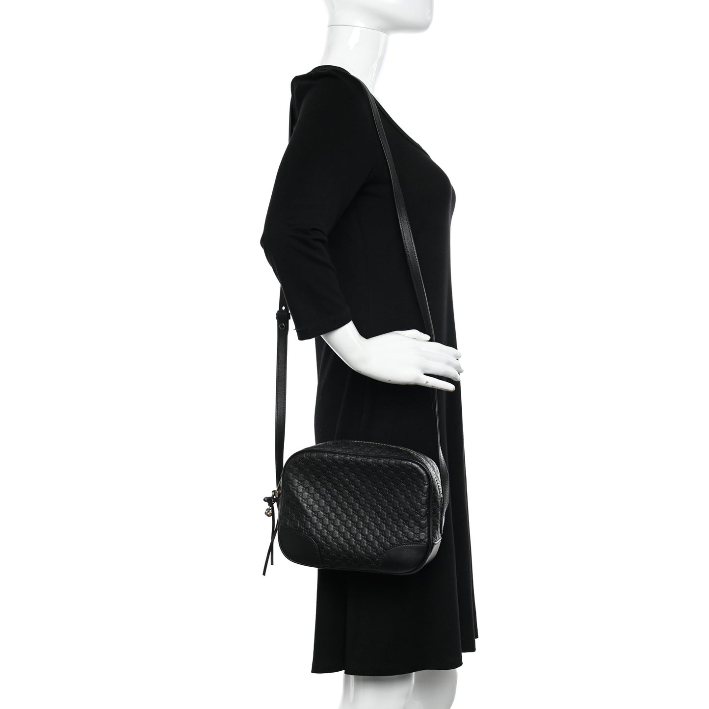 Microguccissima Mini Bree Messenger Bag Black