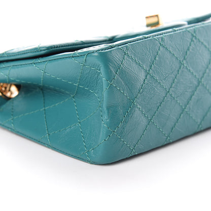 Chanel Aged Calfskin Quilted 2.55 Reissue Mini Flap Green 9 of 10