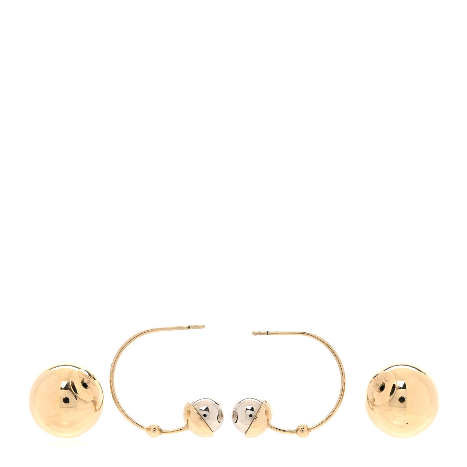 Christian Dior Metal Ultradior Half Hoop Earrings  Gold 3 of 6