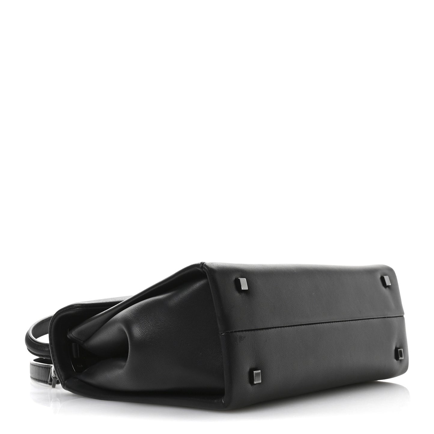 Nappa Small One Stud Top Handle Bag Black