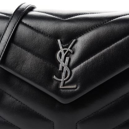 Saint Laurent Calfskin Y Quilted Monogram Toy Loulou Crossbody Bag Black 11 of 11