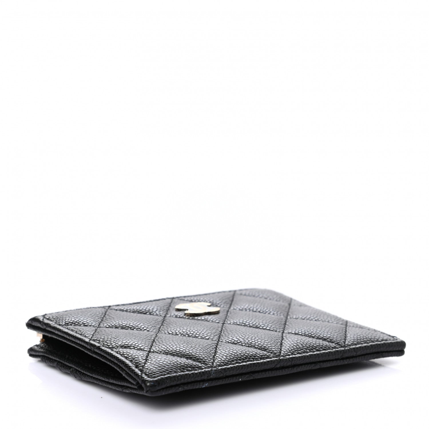 Chanel Caviar Quilted CC Zip Card Holder Black 4 of 7