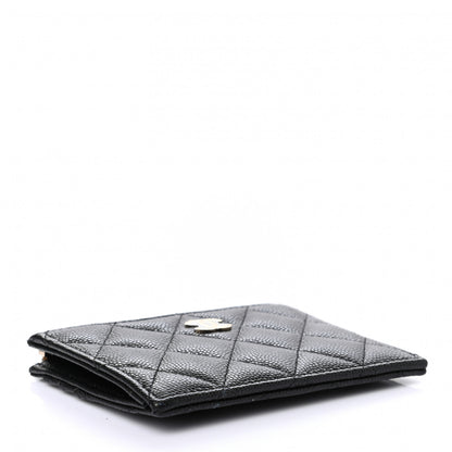Chanel Caviar Quilted CC Zip Card Holder Black 4 of 7
