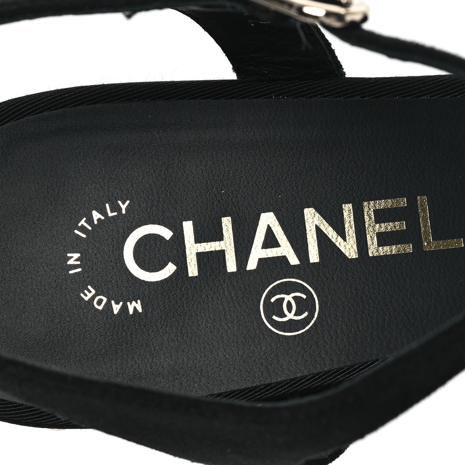 Chanel Pearl Slingback Sandals 41 Black 7 of 9