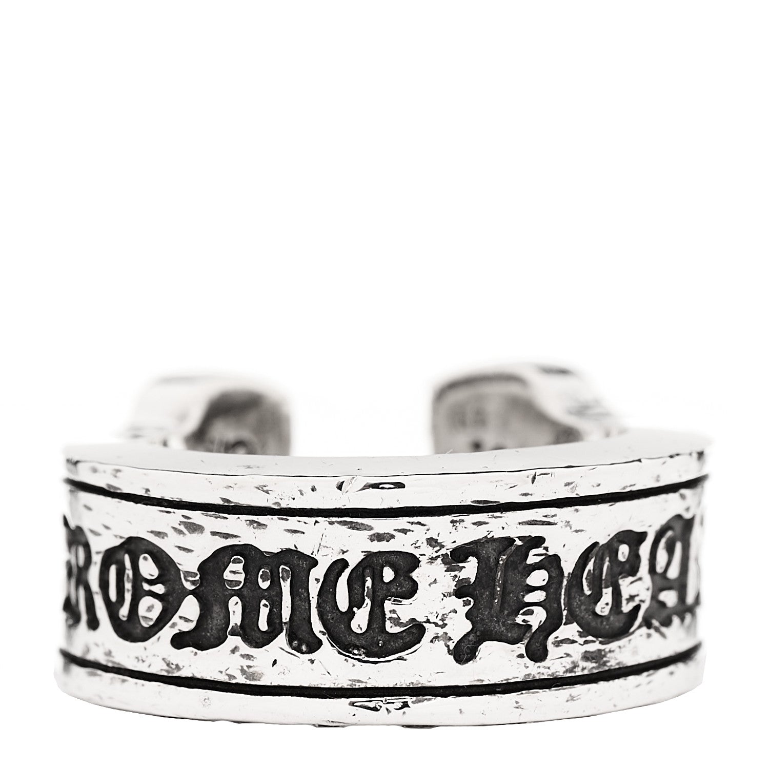 Chrome Hearts Sterling Silver Diamond Horseshoe Ring 48 4.5 1 of 8