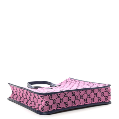 Gucci Monogram Multicolor Small Retro Interlocking G Childrens Tote Pink Blue 4 of 10