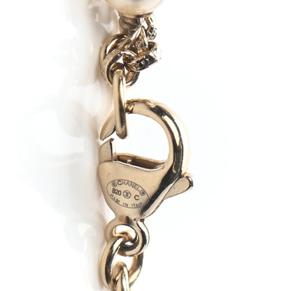 Chanel Pearl CC Pendant Necklace Golden Pearly White 5 of 5
