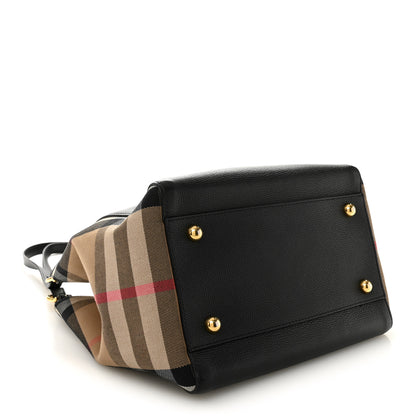 Burberry Grainy Calfskin House Check Small Canterbury Black 4 of 12