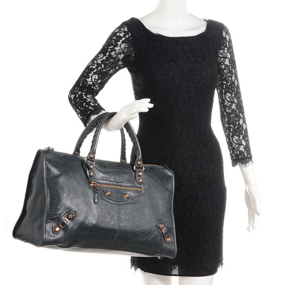 Balenciaga Agneau Giant 12 Rose Gold Hardware Work Anthracite 2 of 13
