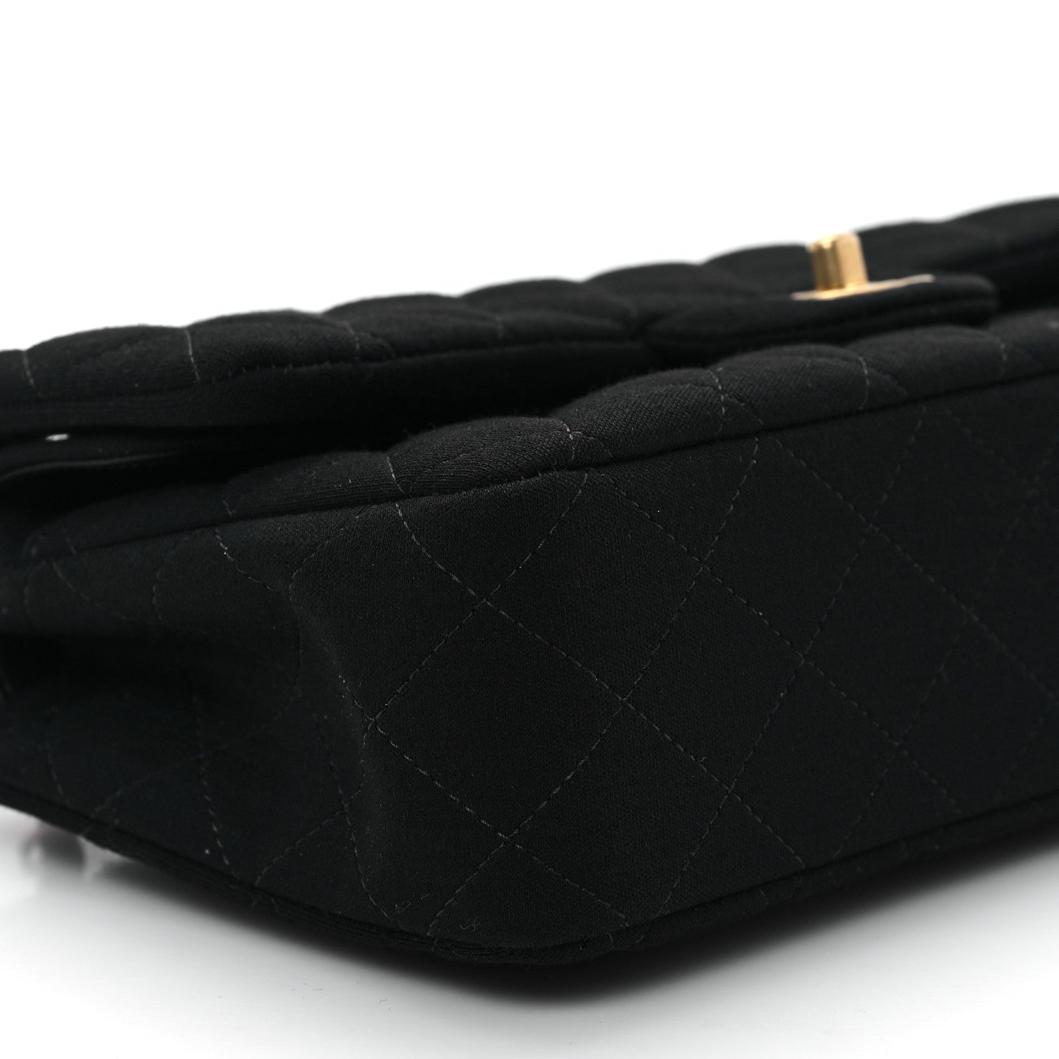 Chanel Jersey Quilted Medium Double Flap Black 9 of 10