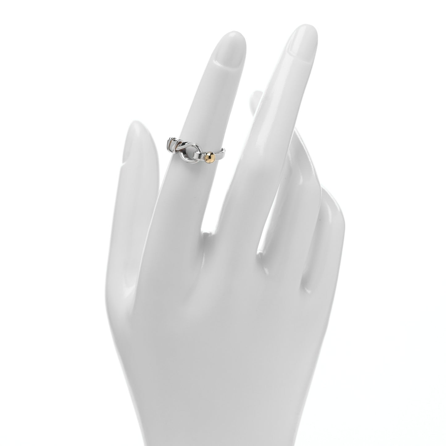 Sterling Silver 18K Yellow Gold Loop Ring 49 5