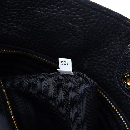 Prada Vitello Daino Shopping Tote Black 9 of 10