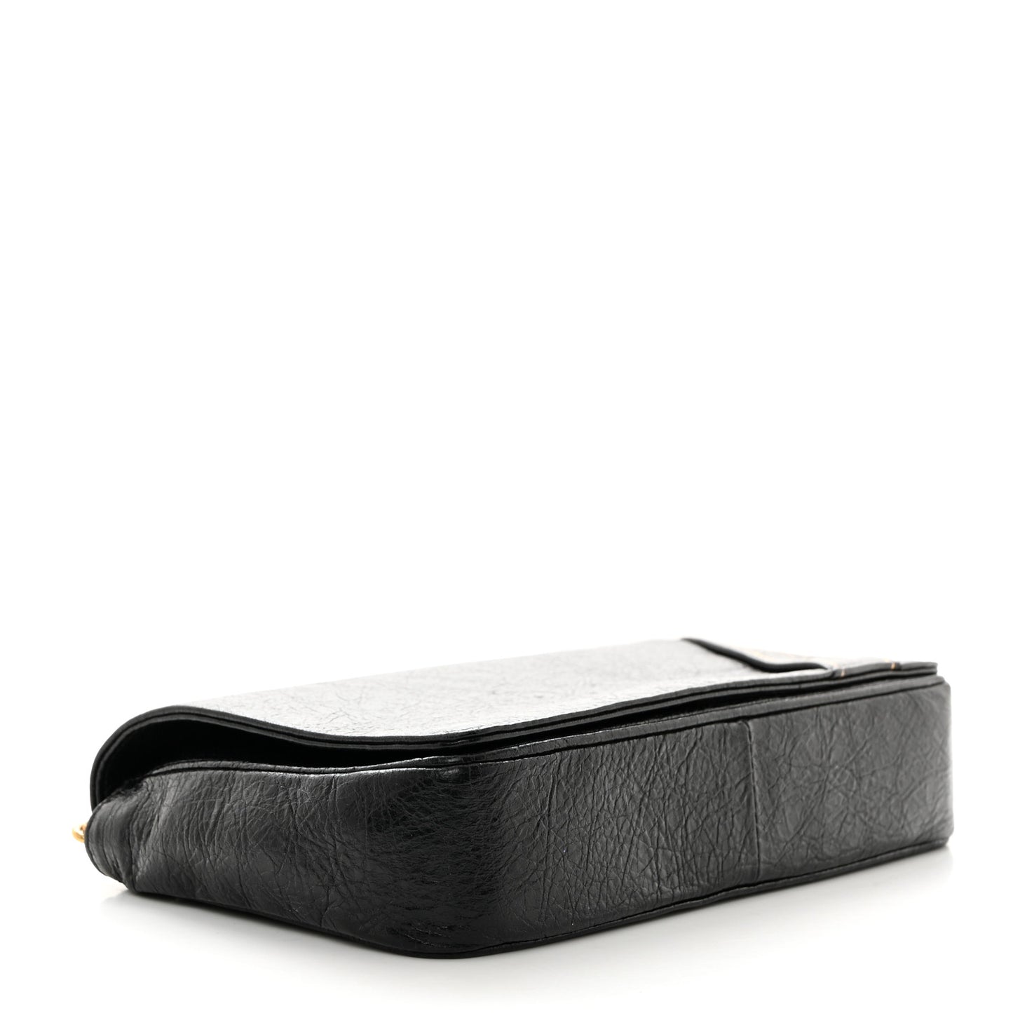 Arena Calfskin Blanket Chain Crossbody Black