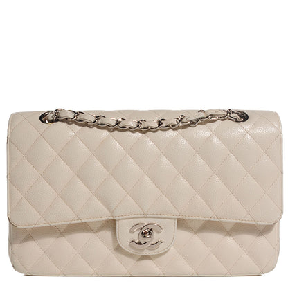 Chanel Caviar Quilted Medium Double Flap White 1 of 8